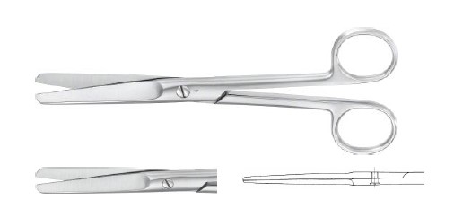 ХІРУРГ. НОЖИЦІ ПРЯМ. Т/Т 175MM